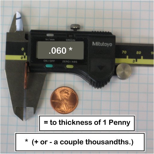 .060 is approximately te same thickness as a penny.